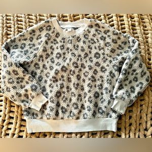 Women’s Old Navy Sherpa Leopard Sweater